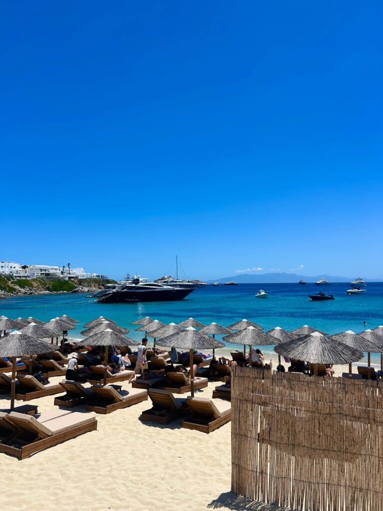 Psarou Beach.